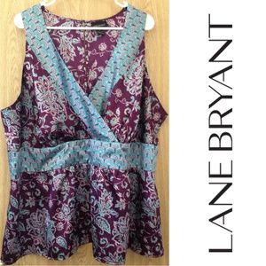 Lane Bryant Surplice Business Floral Tank